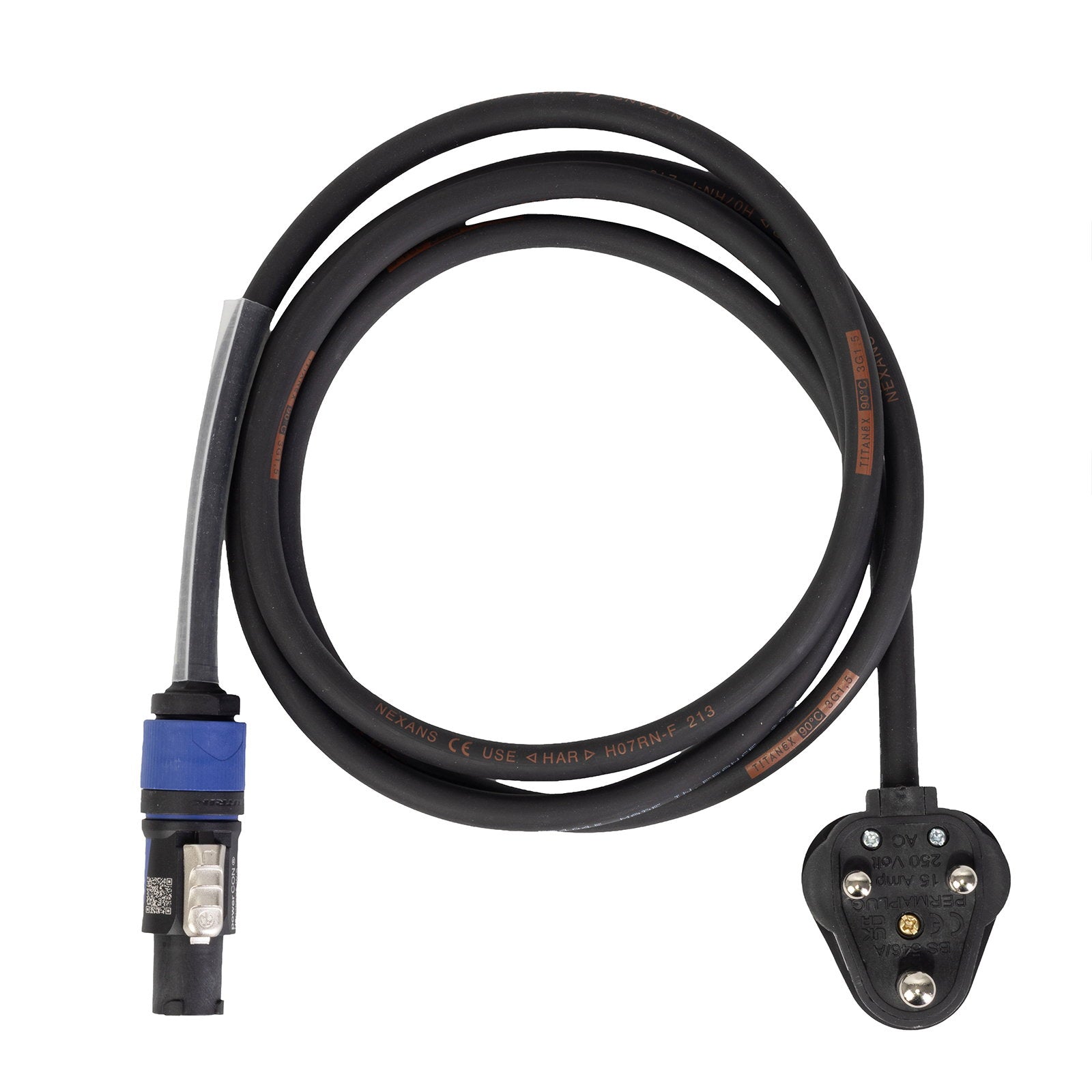 Elumen8 1m 1.5mm 15A Male – powerCON Adaptor Cable - Alternate View 1