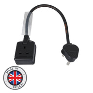 Elumen8 0.35m 1.5mm 15A Male – 13A Female Adaptor Cable - Main View