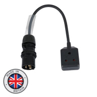 Elumen8 0.35m 1.5mm 16A Male – 15A Female Adaptor Cable - Alternate View 1