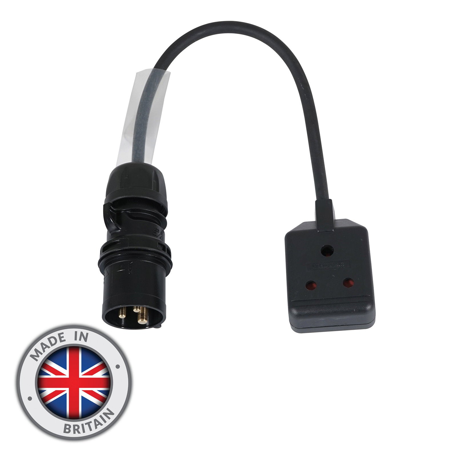 Elumen8 0.35m 1.5mm 16A Male – 15A Female Adaptor Cable - Alternate View 1