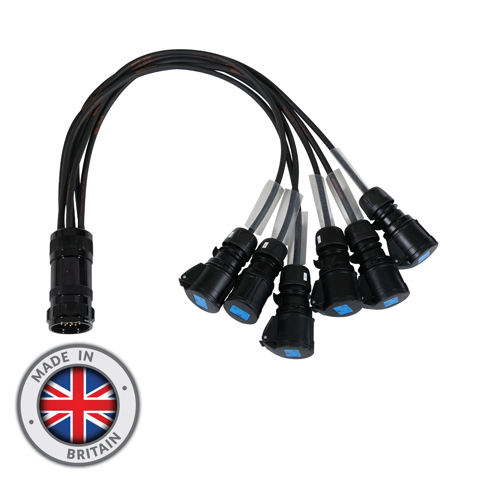 Elumen8 Socapex 19-Pin Male - 16A Female 1.5mm Fan-Out Cable - Back Panel and Connections