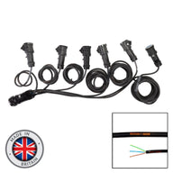 Elumen8 Socapex 19-Pin Male - 16A Mennekes Female 1.5mm Staggered Fan-Out Cable - Alternate View 1