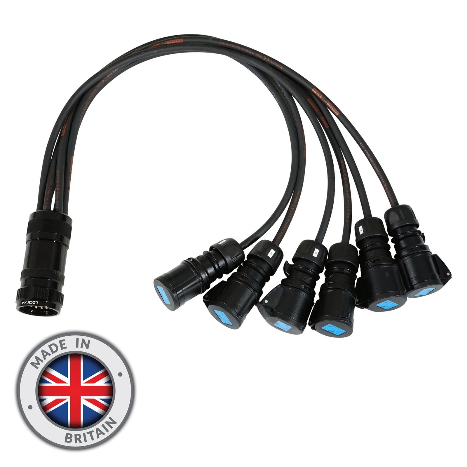 Elumen8 Socapex 19-Pin Male - 16A Female 2.5mm Fan-Out Cable - Alternate View 1