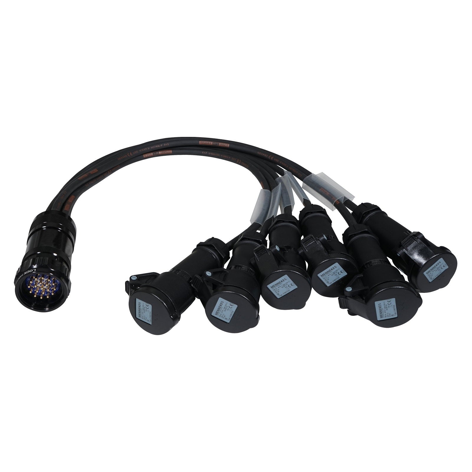 Elumen8 Socapex 19-Pin Male - 16A Mennekes Female 2.5mm Fan-Out Cable - Alternate View 1