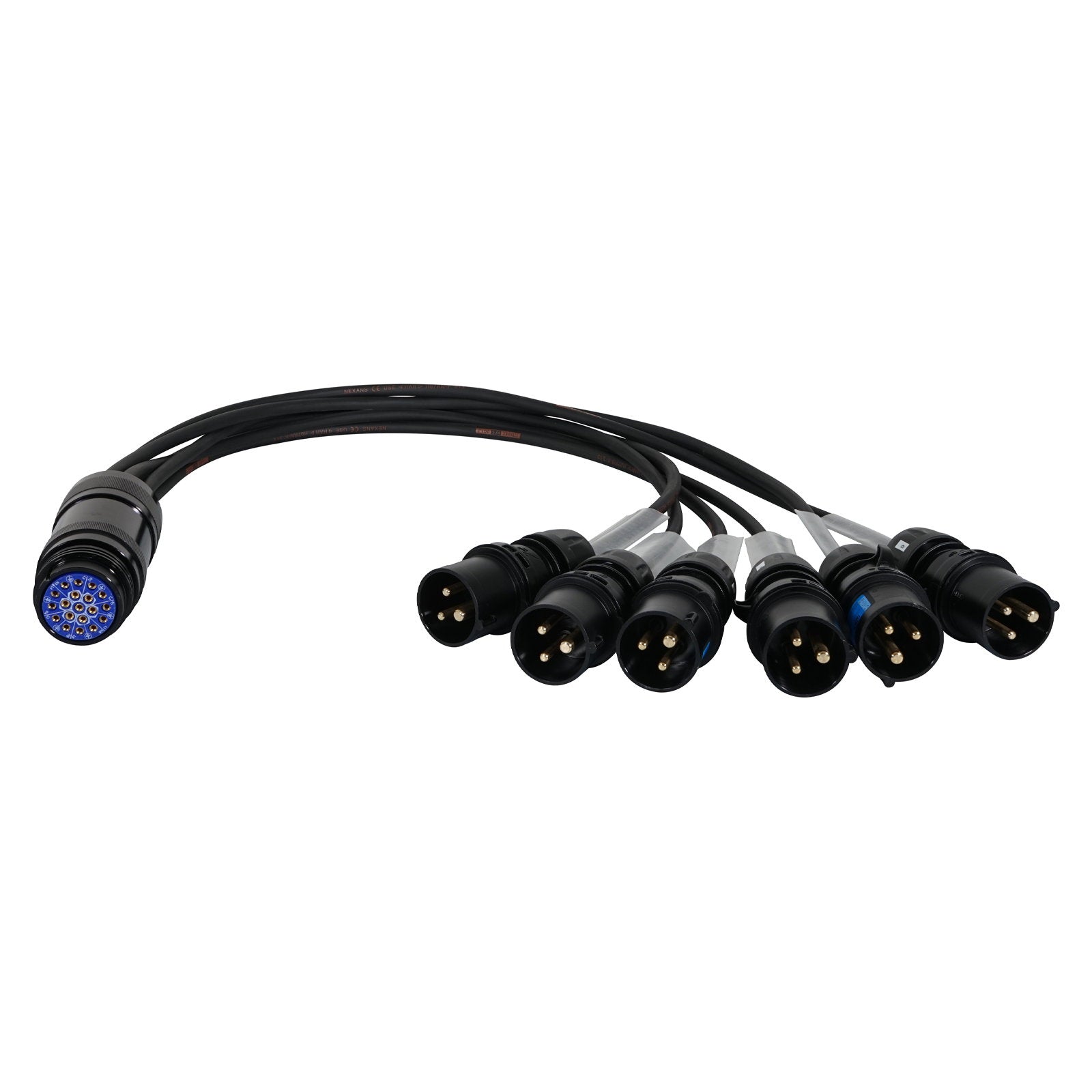 Elumen8 16A Male - Socapex 19-Pin Female 1.5mm Fan-In  Cable - Back Panel and Connections