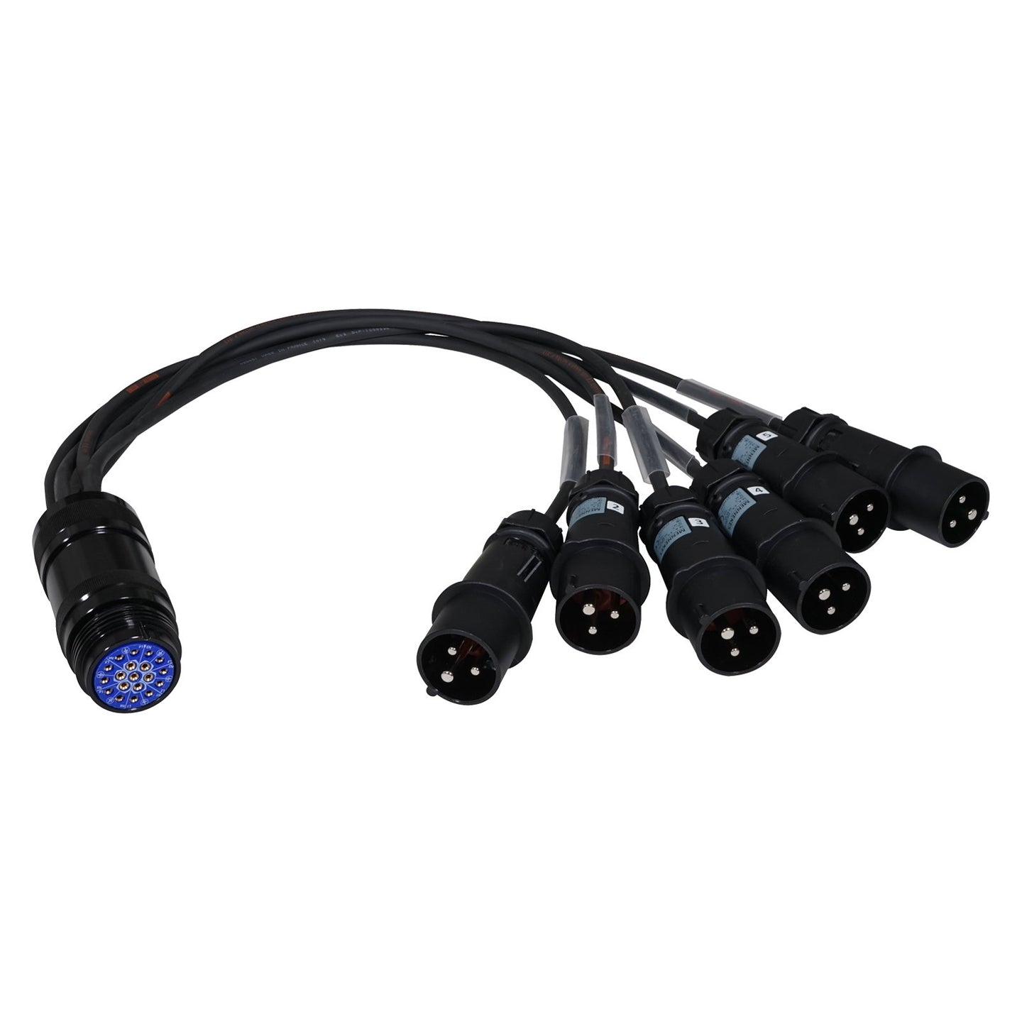 Elumen8 16A Mennekes Male - Socapex 19-Pin Female 1.5mm Fan-In Cable - Alternate View 1