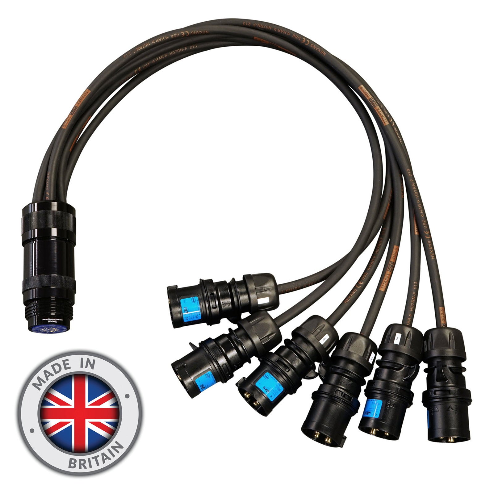 Elumen8 16A Male - Socapex 19-Pin Female 2.5mm Fan-In Cable - Main View