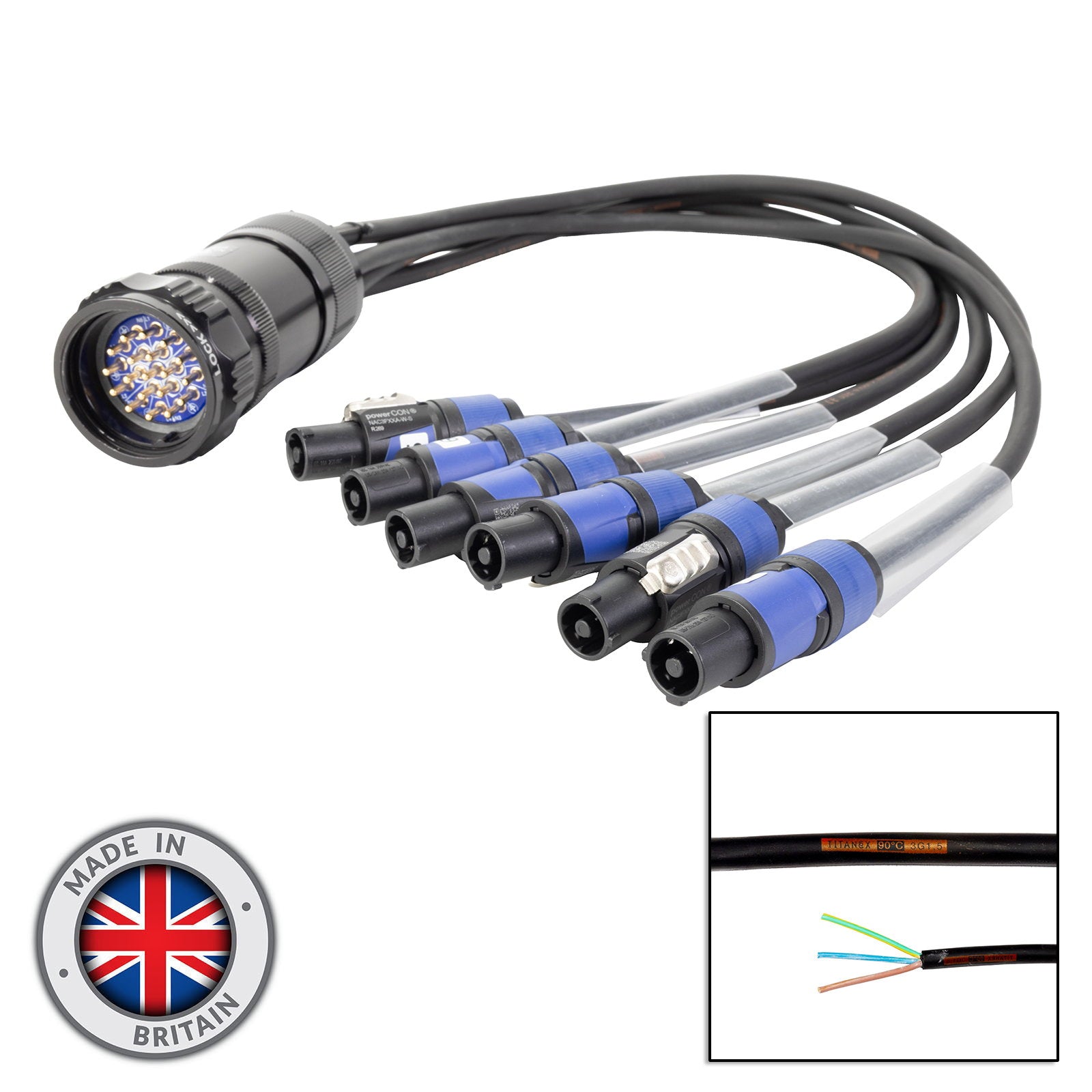 Elumen8 Socapex 19-Pin Male - powerCON 1.5mm Fan-Out Cable - Alternate View 1