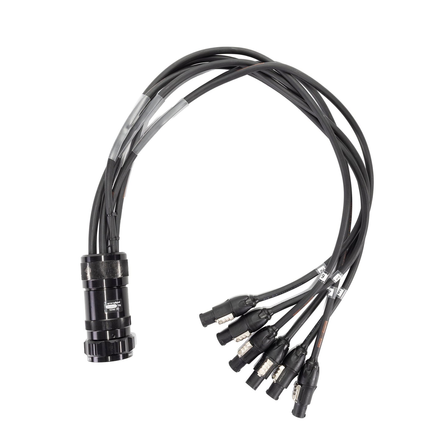 Elumen8 Socapex 19-Pin Male - powerCON TRUE1 1.5mm Fan-Out Cable - Back Panel and Connections