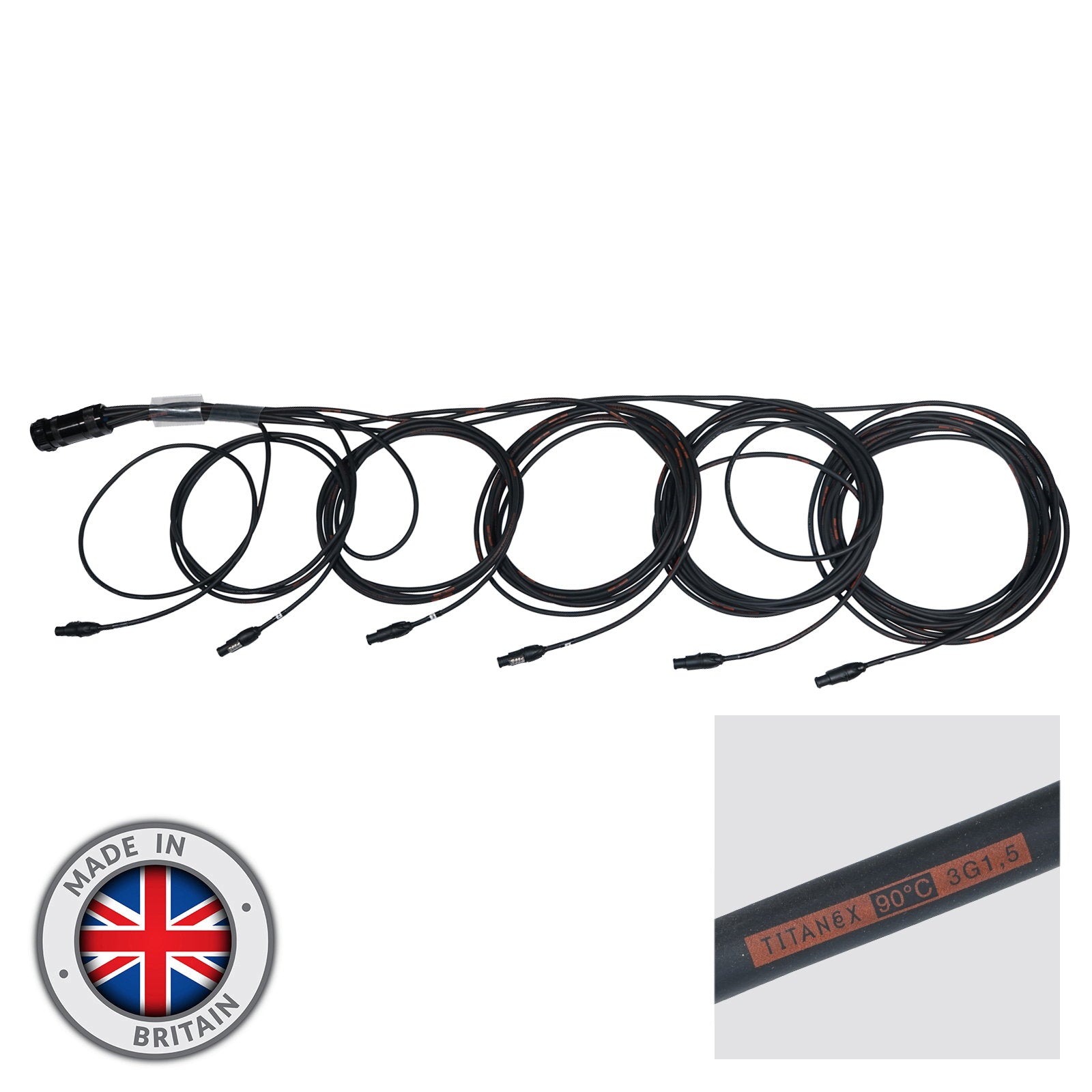 Elumen8 Socapex 19-Pin Male - powerCON TRUE1 1.5mm 2m Staggered Fan-Out Cable - Main View