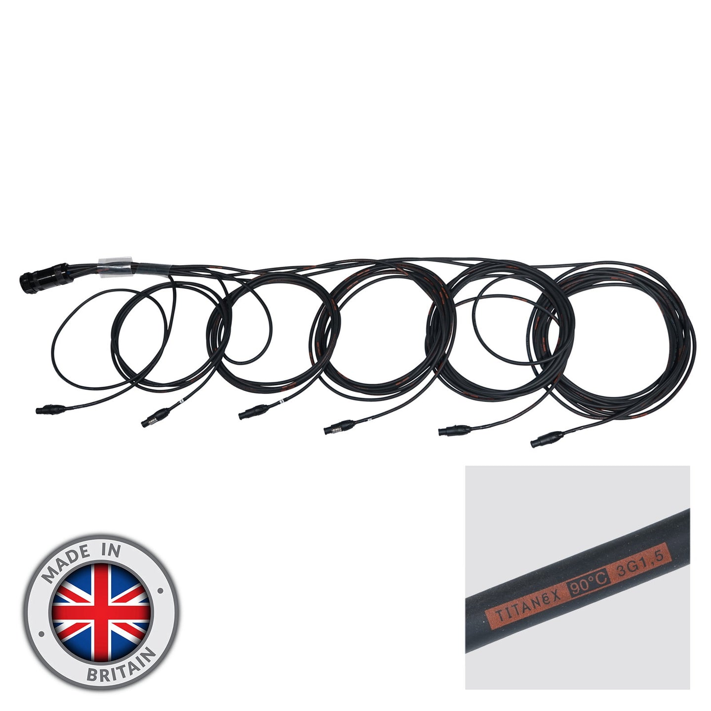 Elumen8 Socapex 19-Pin Male - powerCON TRUE1 1.5mm 2m Staggered Fan-Out Cable - Main View
