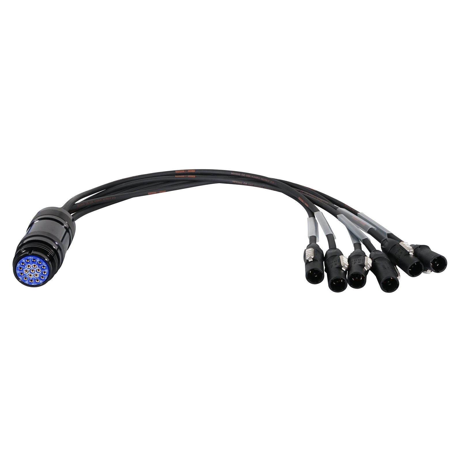 Elumen8 powerCON TRUE1 - Socapex 19-Pin Female 1.5mm Fan-In Cable - Back Panel and Connections