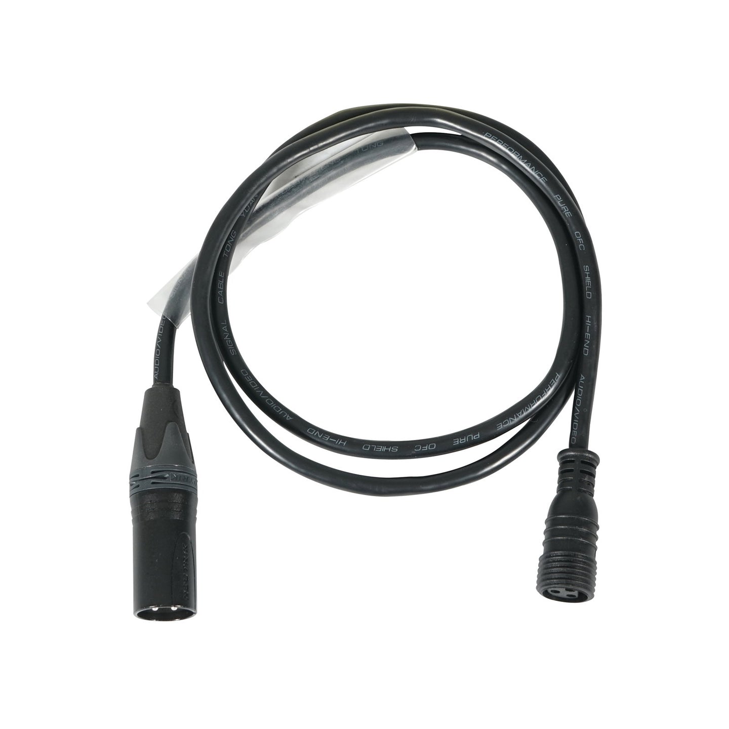 LEDJ 1m DMX Neutrik XLR 3-Pin Male – Hydralock Female Cable - Main View
