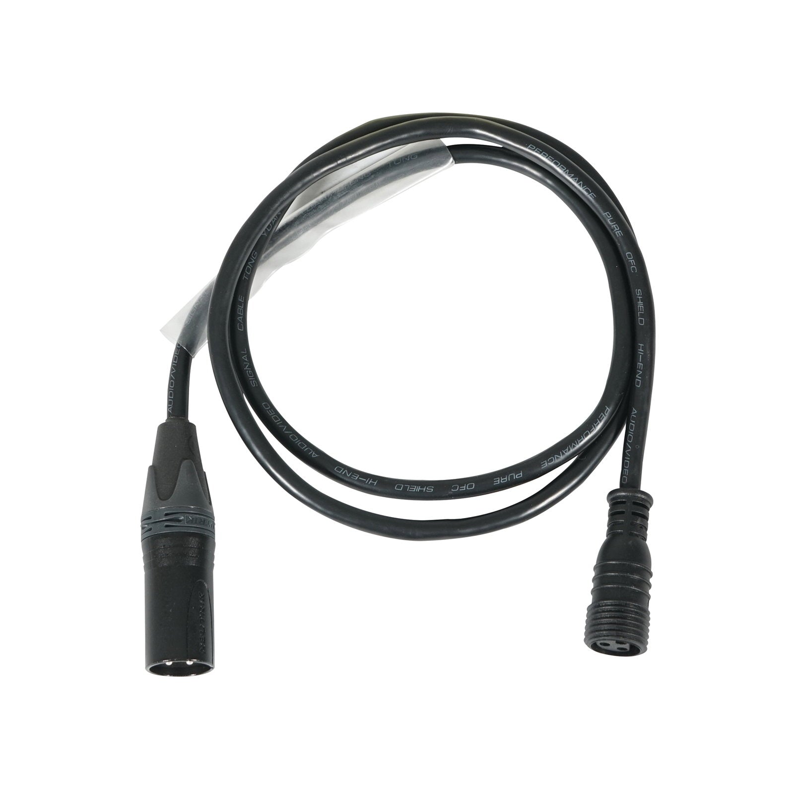 LEDJ 1m DMX Neutrik XLR 3-Pin Male – Hydralock Female Cable - Main View
