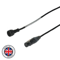 LEDJ 1m DMX Hydralock Male to Neutrik XLR 3-Pin Female Cable - Alternate View 1