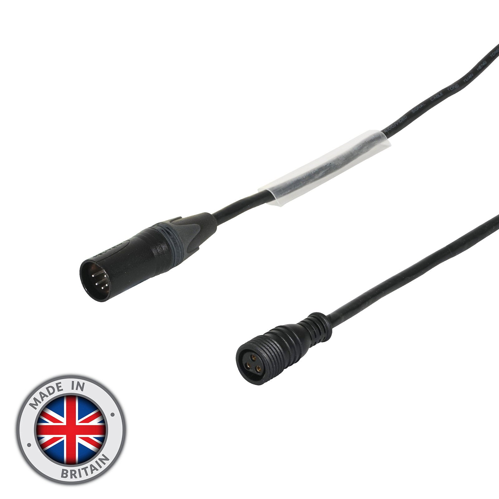 LEDJ 1m DMX Neutrik XLR 5-Pin Male – Hydralock Female Cable - Alternate View 1