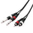 W Audio 1.5m 2 x Phono - 2 x 6.35mm Mono Jack Cable - Main View