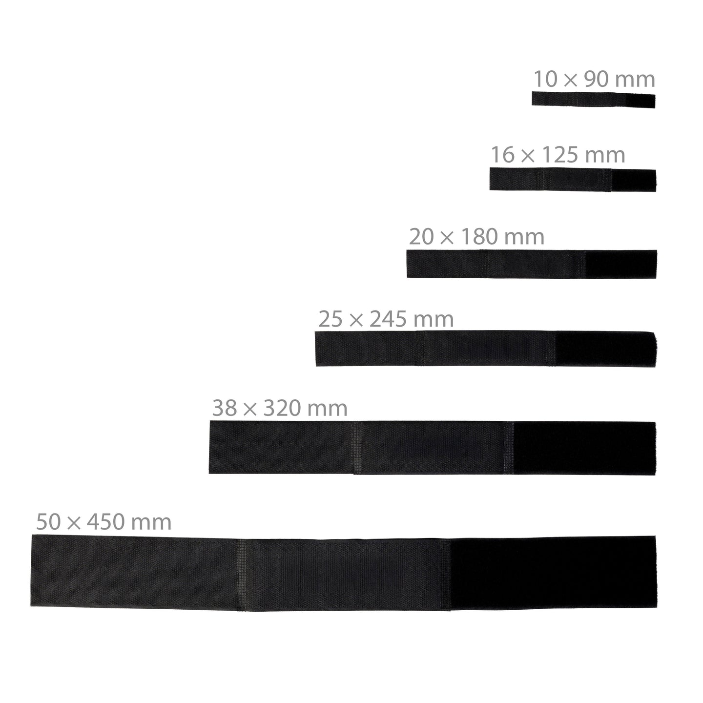 Elumen8 Hook and Loop Cable Strap 16x125mm Plain Pack of 10 - Alternate View 3