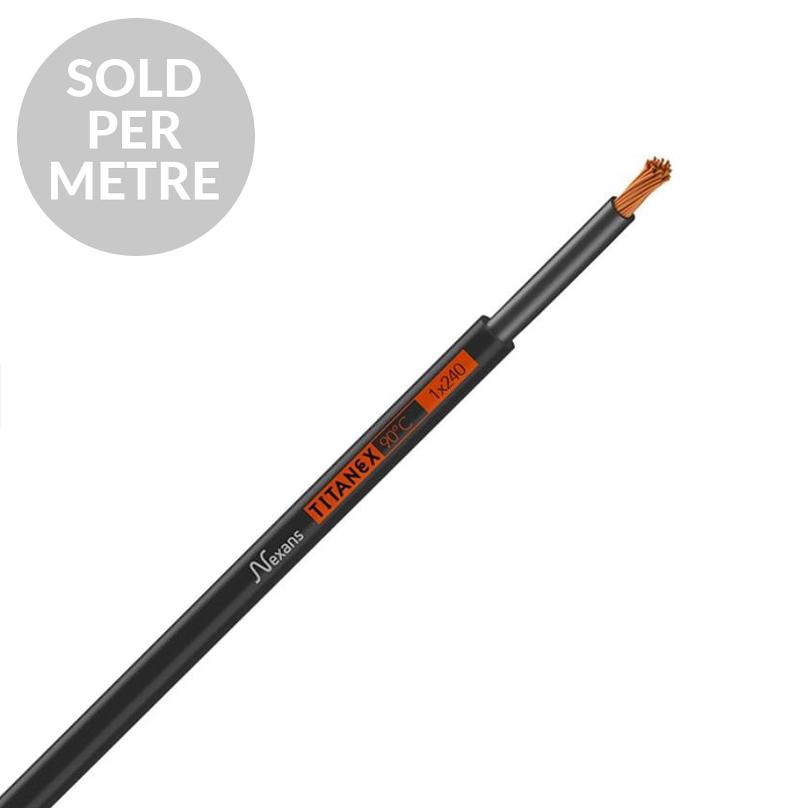 Titanex H07RN-F 240mm 1 Core Rubber Cable - Cut Length - Main View