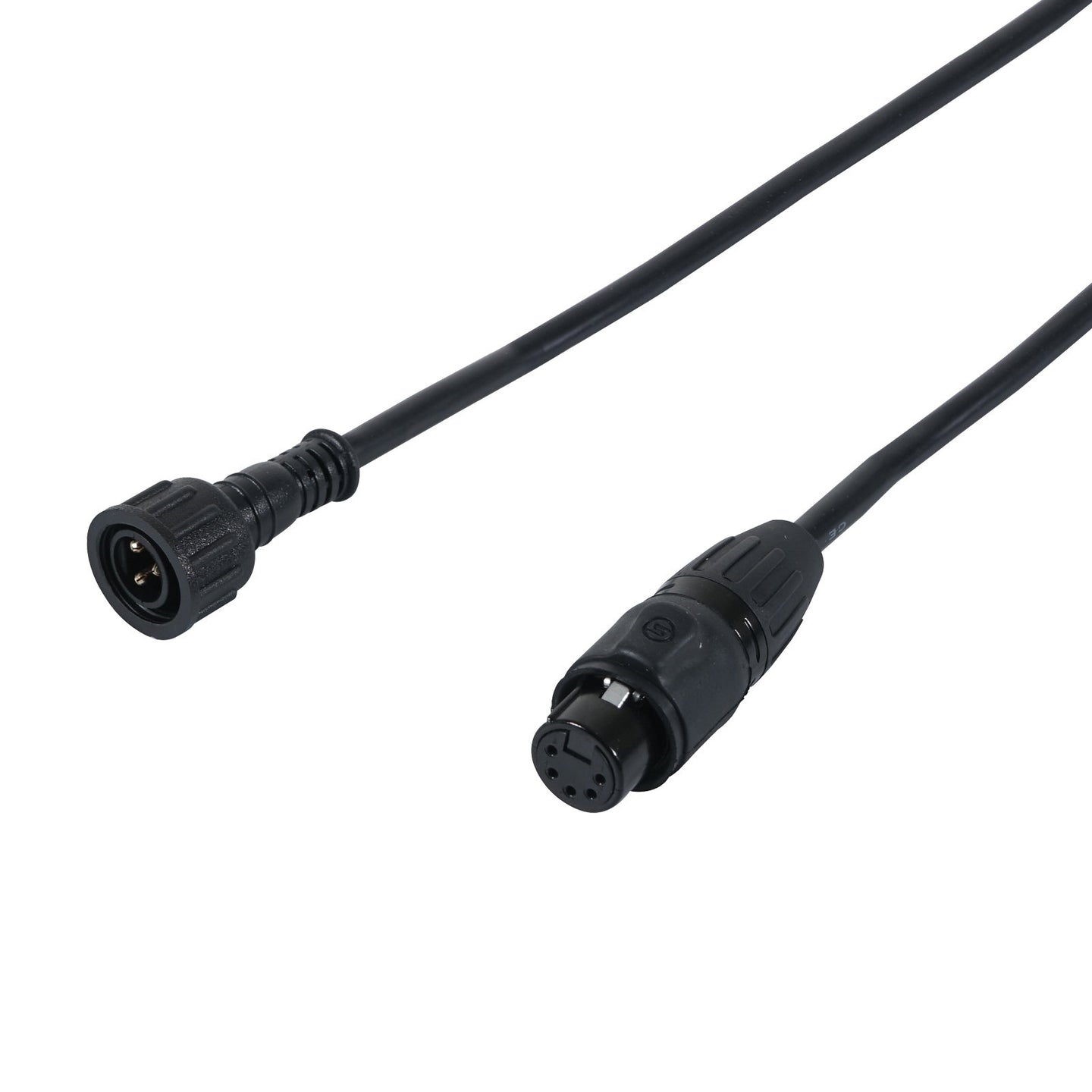 LEDJ 0.5m Hydralock DMX Male – Seetronic IP XLR 5-Pin Female Cable - Main View