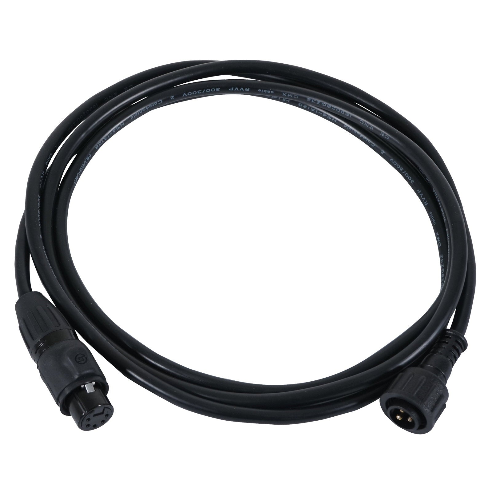 LEDJ 2m Hydralock DMX Male – Seetronic IP XLR 5-Pin Female Cable - Main View