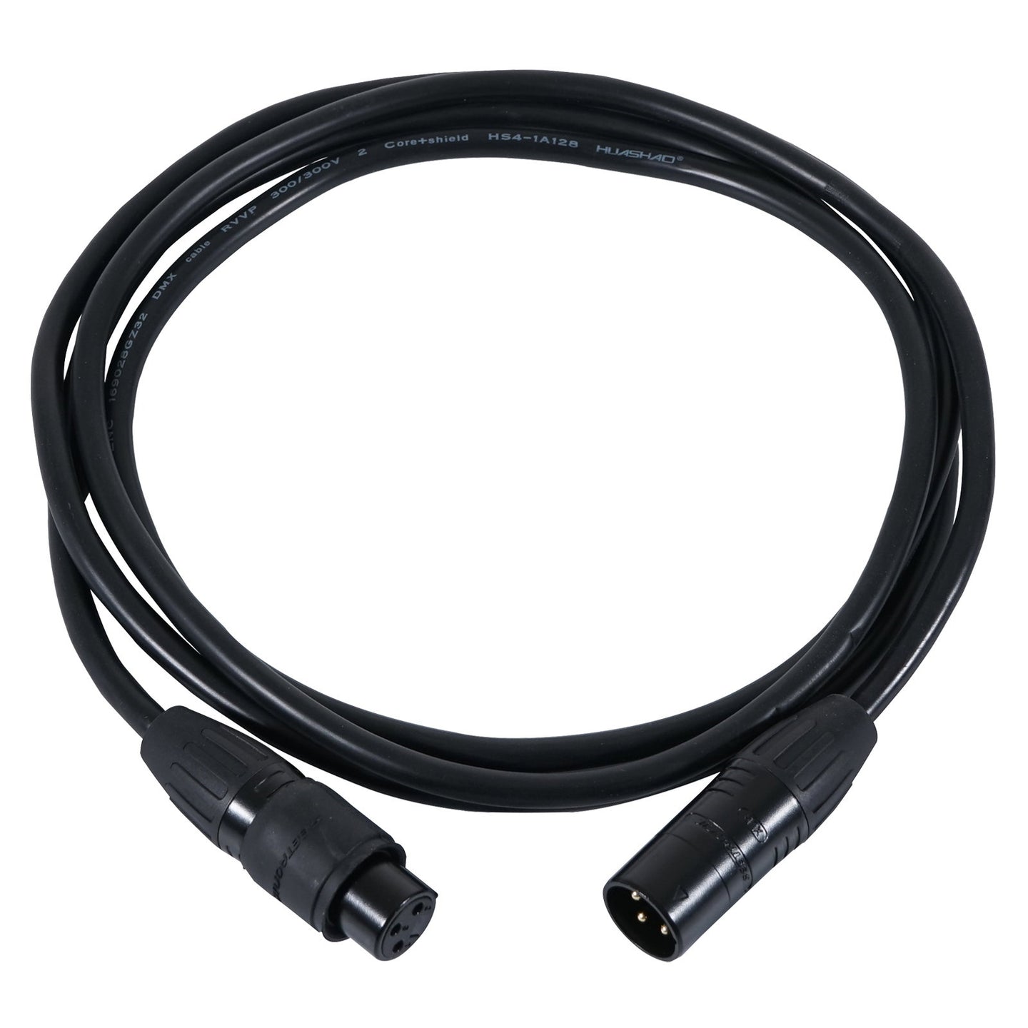 LEDJ 2m Seetronic IP 3-Pin Male XLR – 3-Pin Female XLR DMX Cable - Main View