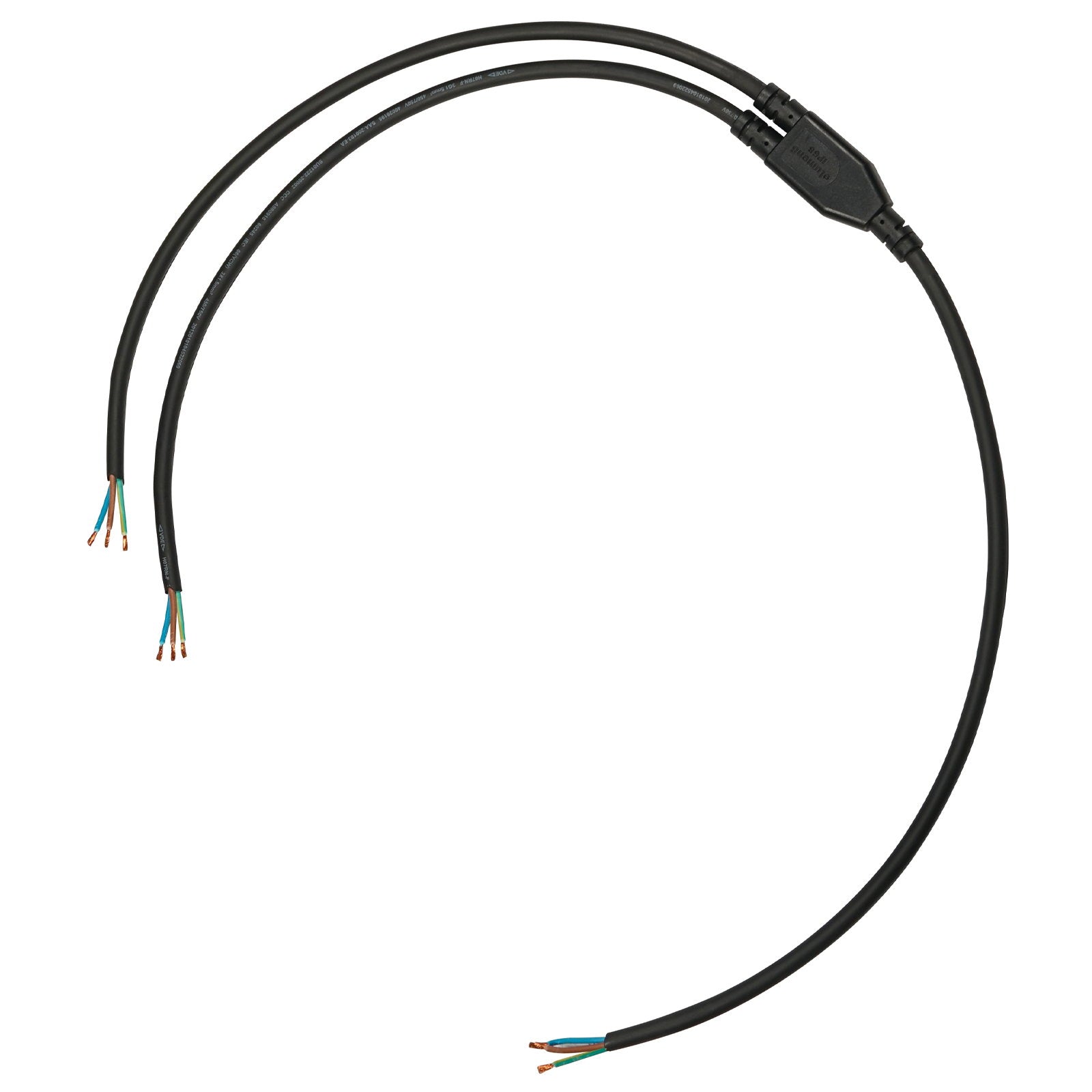 Elumen8 Moulded Y Split 2 Way 0.5m Tails – 1.5mm Bare Ends - Back Panel and Connections