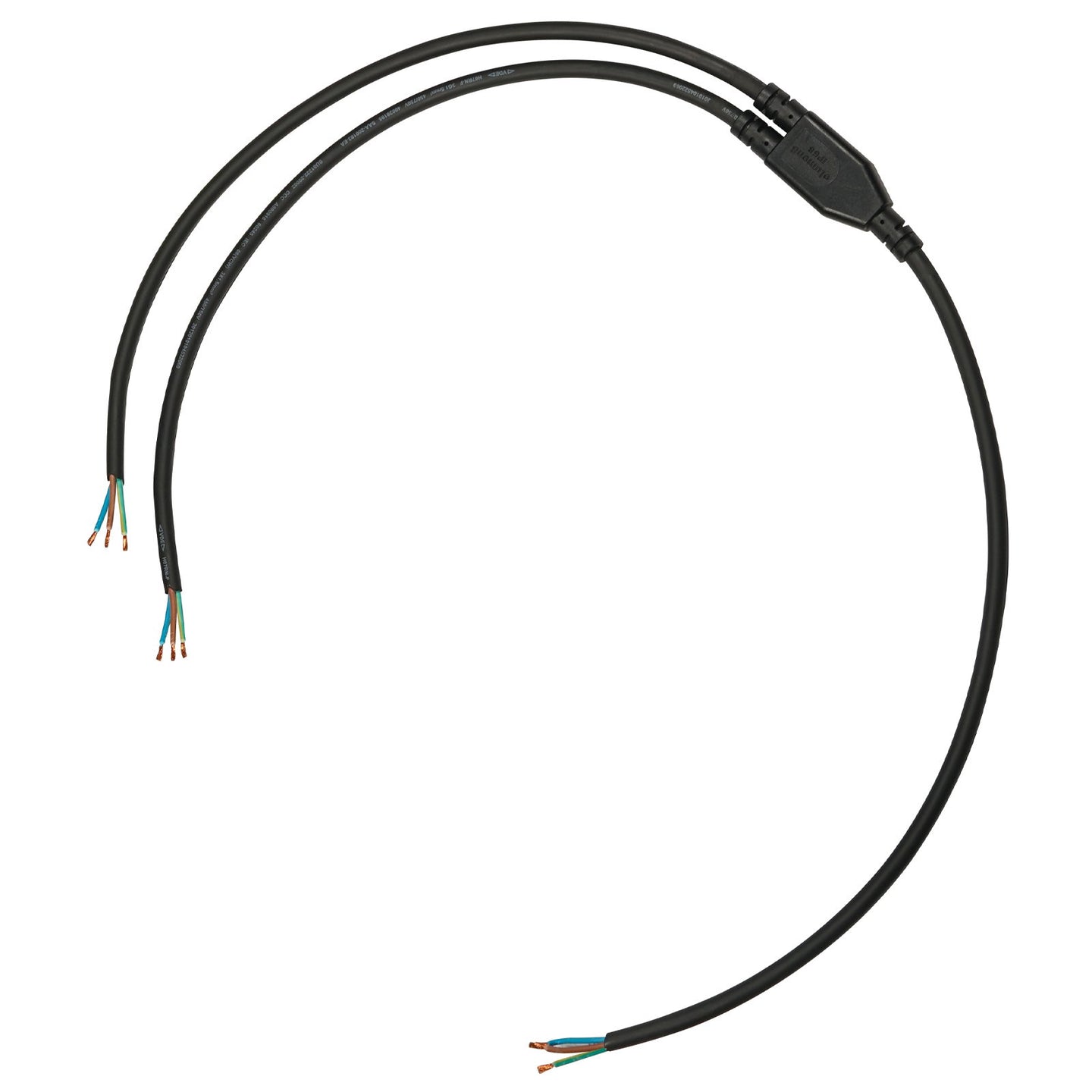 Elumen8 Moulded Y Split 2 Way 0.5m Tails – 1.5mm Bare Ends - Back Panel and Connections