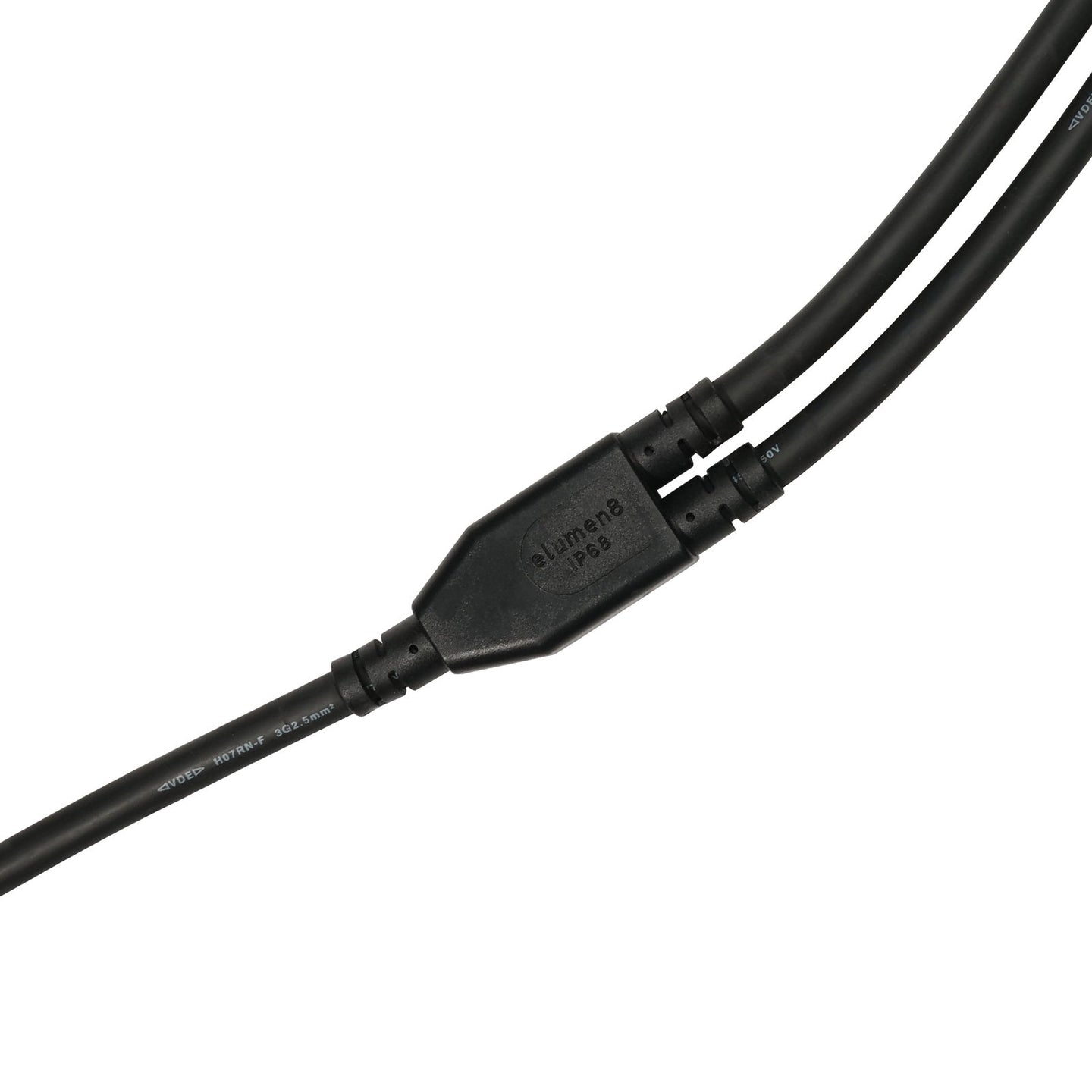 Elumen8 Moulded Y Split 2 Way 0.5m Tails – 2.5mm Bare Ends - Back Panel and Connections