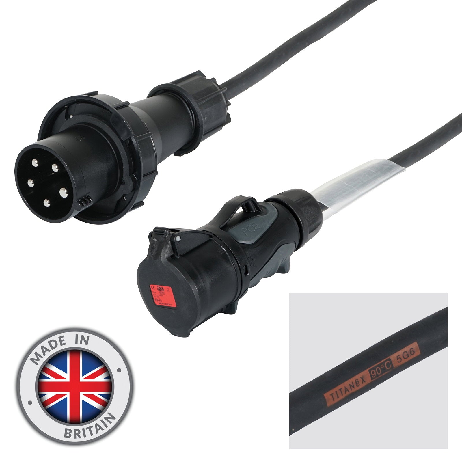 Elumen8 1.5m 63A 3PH to 32A 3PH Adaptor 6mm 5C Cable - Main View