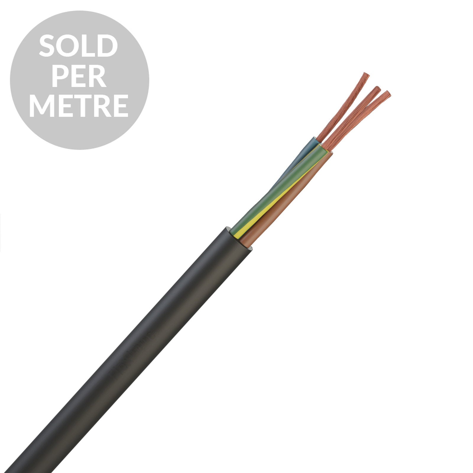 Elumen8 H05-RFF 0.75mm 3 Core Rubber Cable - Cut Length - Main View