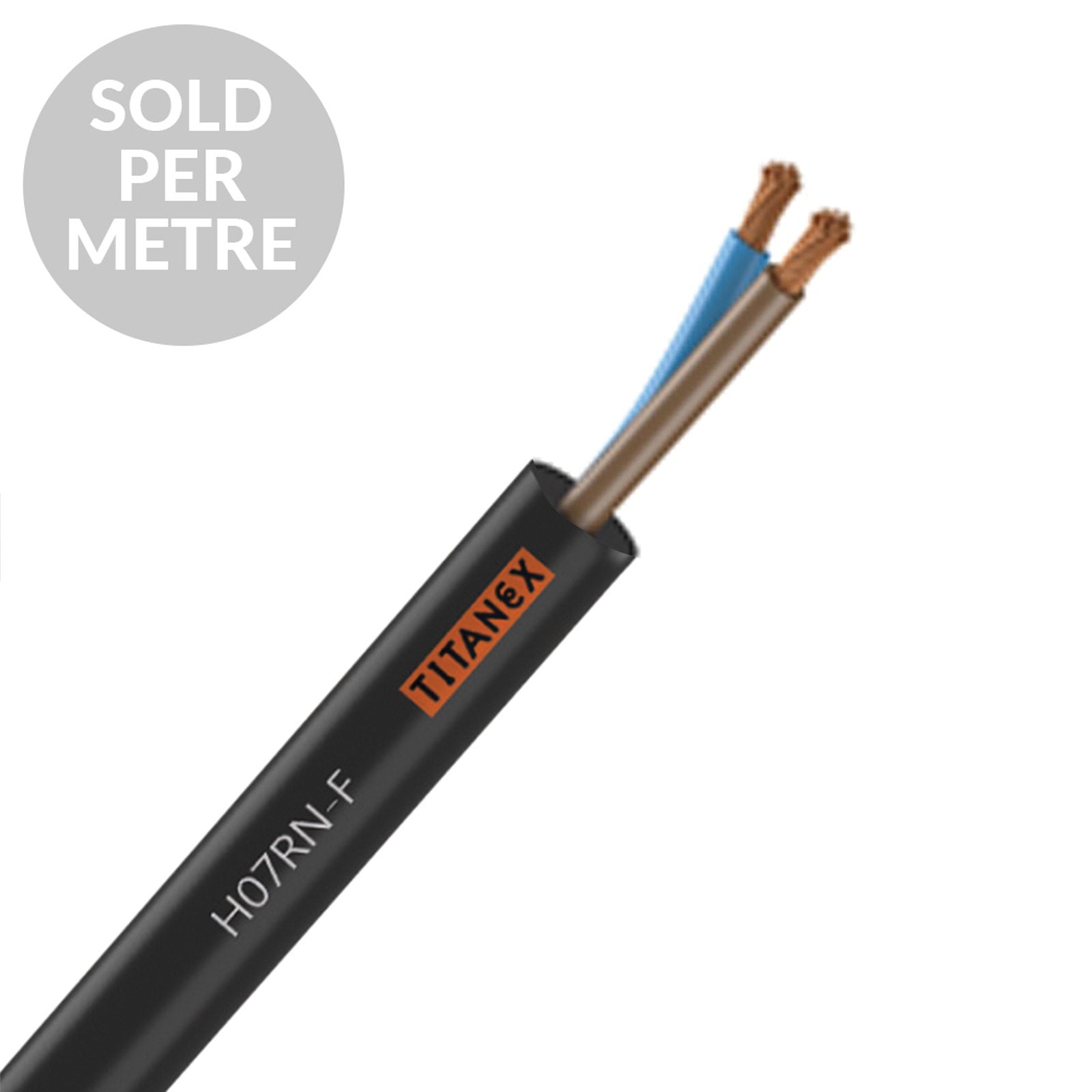 Titanex H07RN-F 2.5mm 2 Core Rubber Cable - Cut Length - Main View