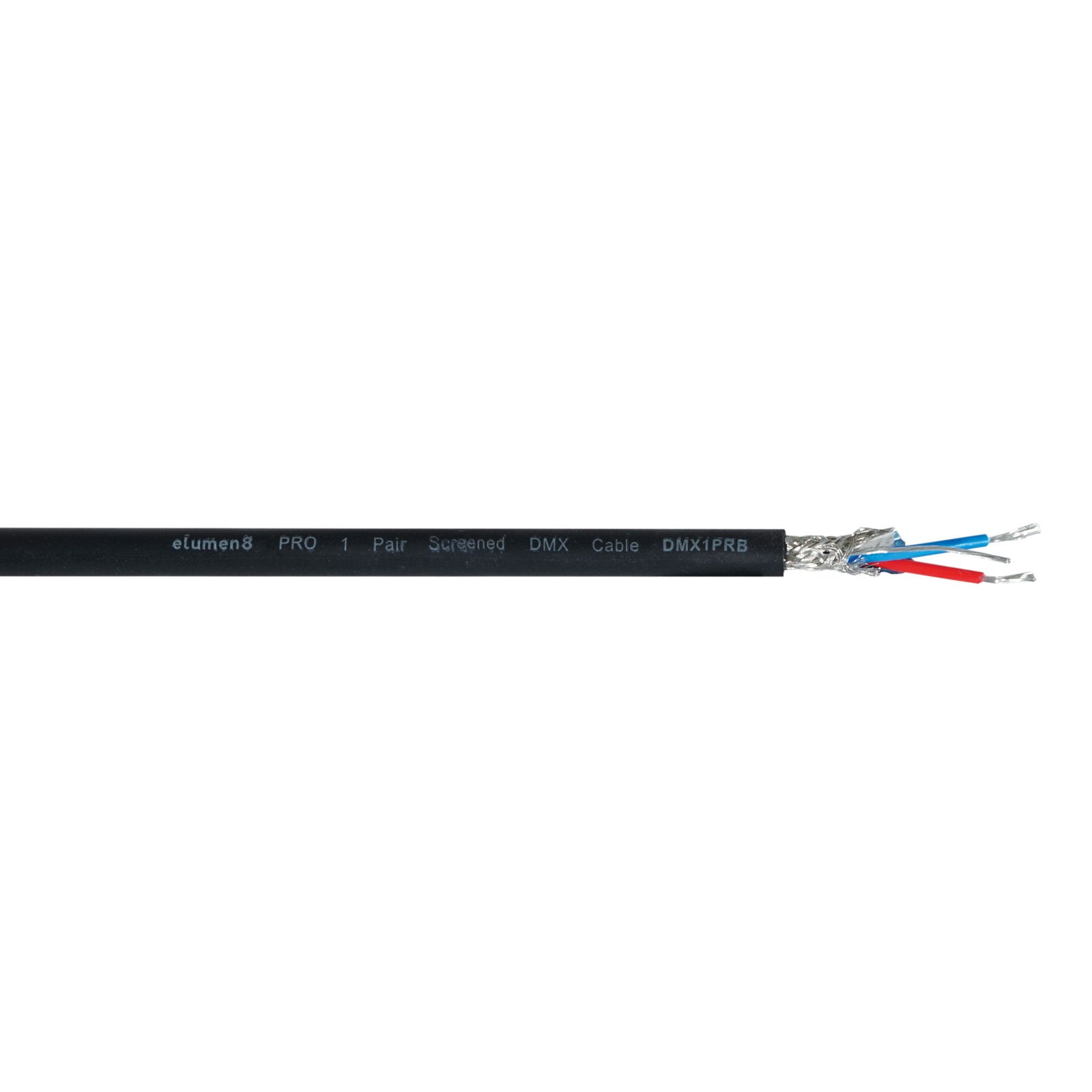 Elumen8 PRO Screened 1 Pair DMX Cable DMX1PRB Cut Length Black - Alternate View 1