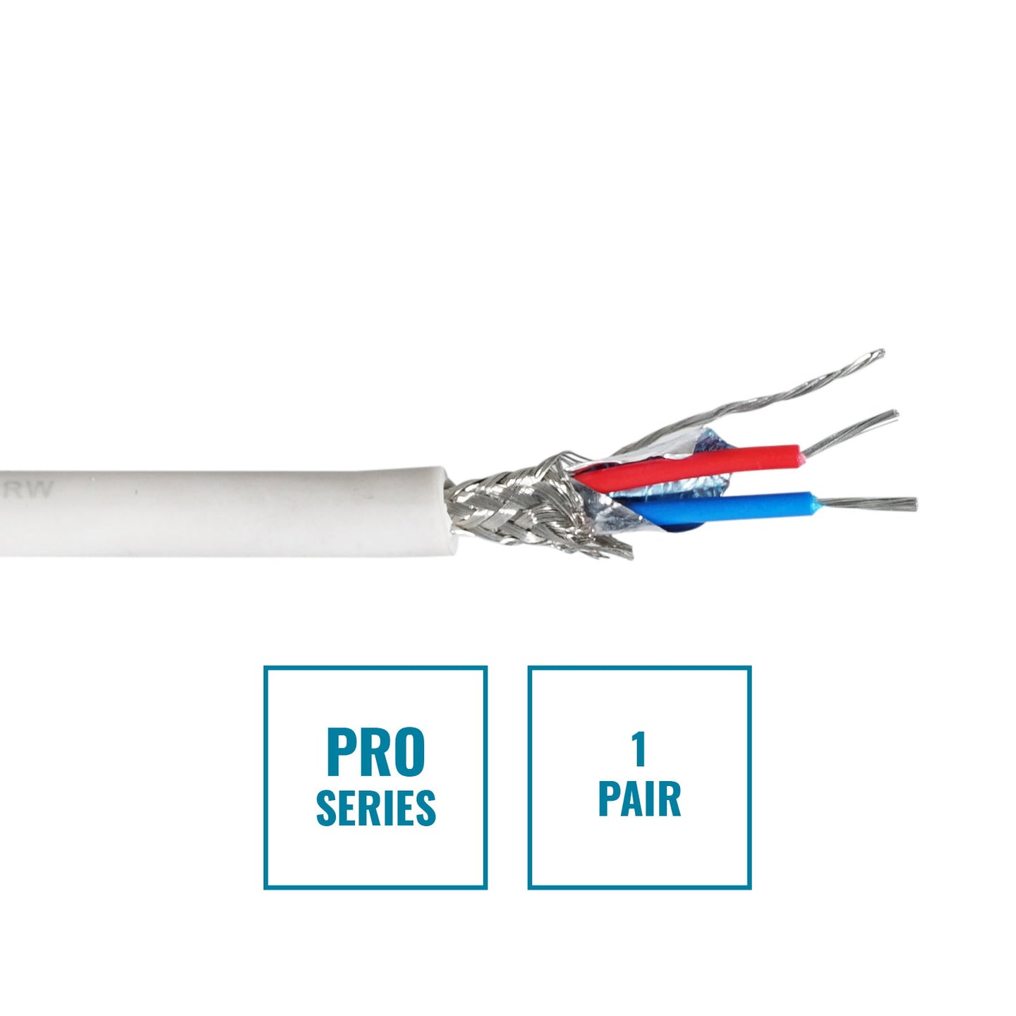 Elumen8 PRO Screened 1 Pair DMX Cable DMX1PRW 100m Drum White - Main View