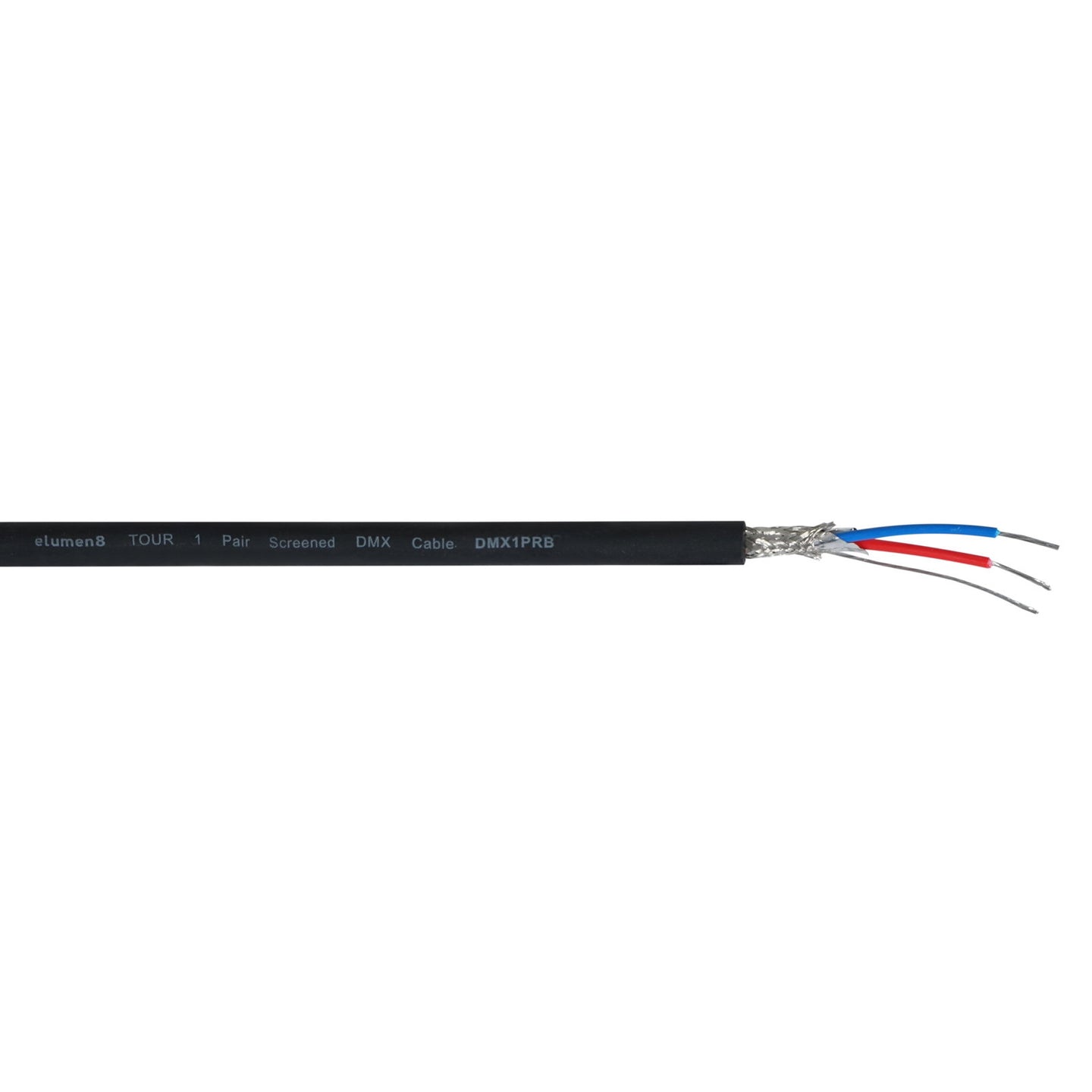 Elumen8 TOUR Screened 1 Pair DMX Cable DMX1PRB 100m Drum Black - Alternate View 1