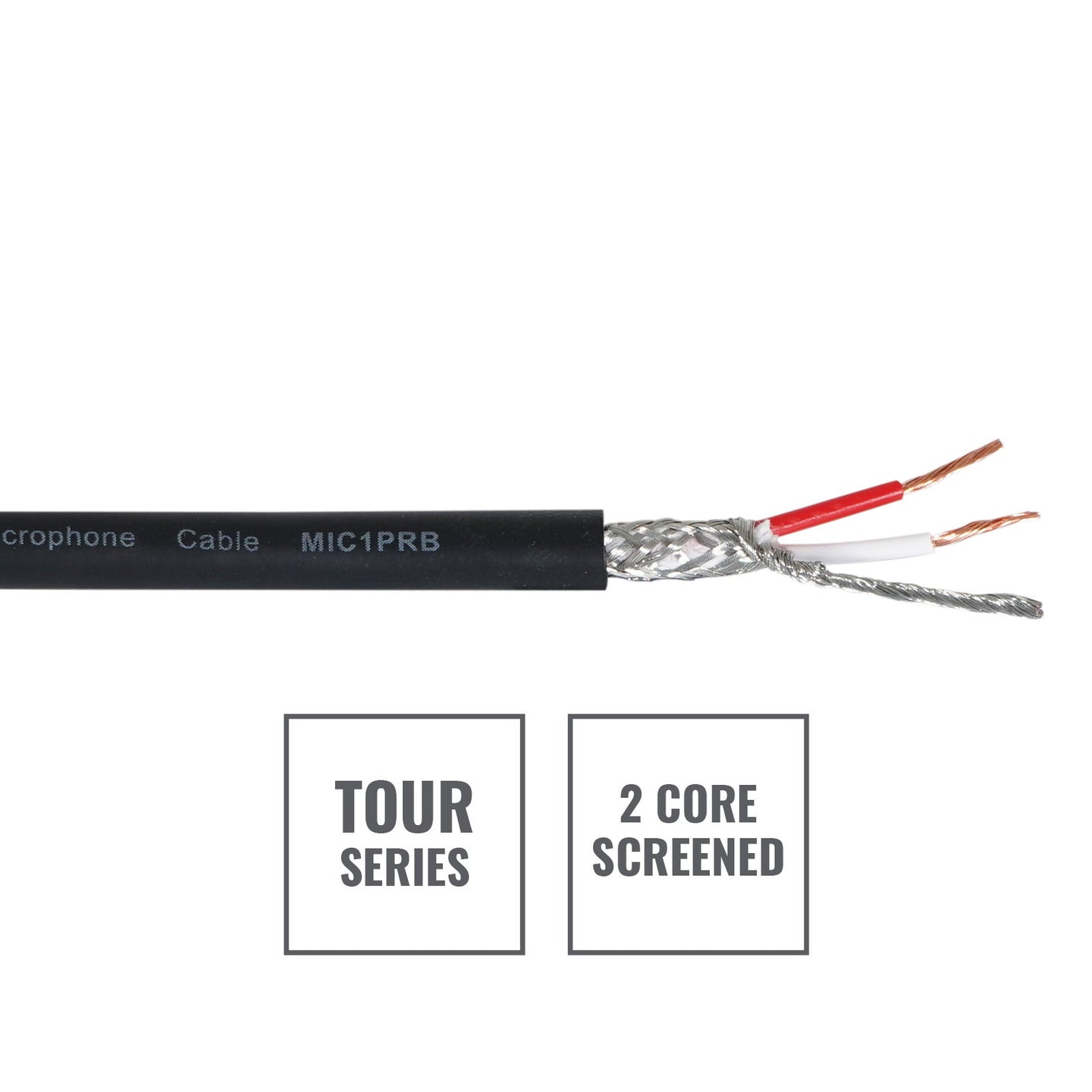 Elumen8 TOUR Screened 2 Core Microphone Cable MIC1PRB 100m Drum Black - Back Panel and Connections