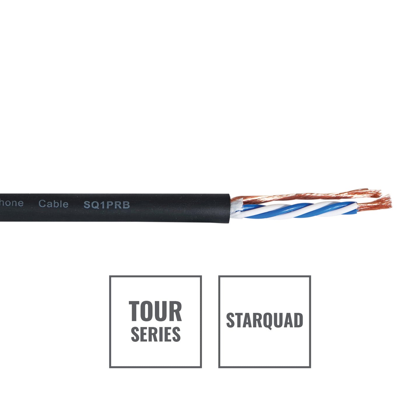 Elumen8 TOUR Starquad 4 Core Microphone Cable SQ1PRB 100m Drum Black - Alternate View 1