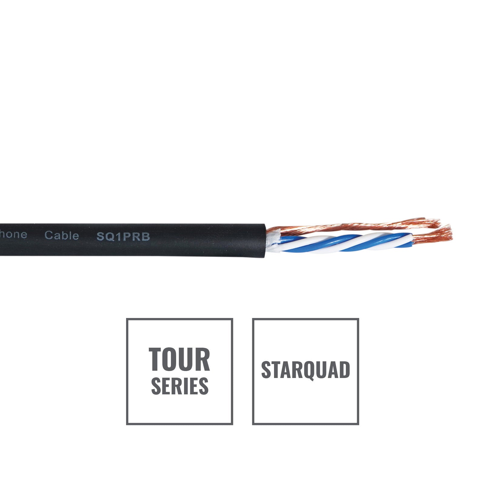 Elumen8 TOUR Starquad 4 Core Microphone Cable SQ1PRB 100m Drum Black - Alternate View 1