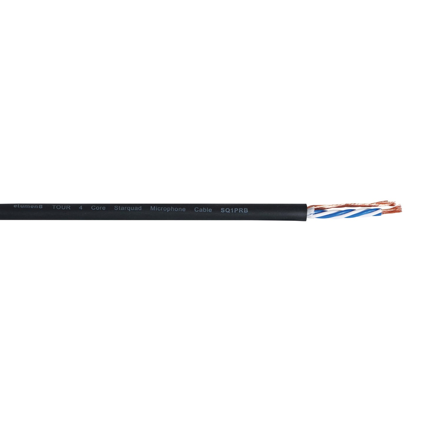 Elumen8 TOUR Starquad 4 Core Microphone Cable SQ1PRB 100m Drum Black - Back Panel and Connections