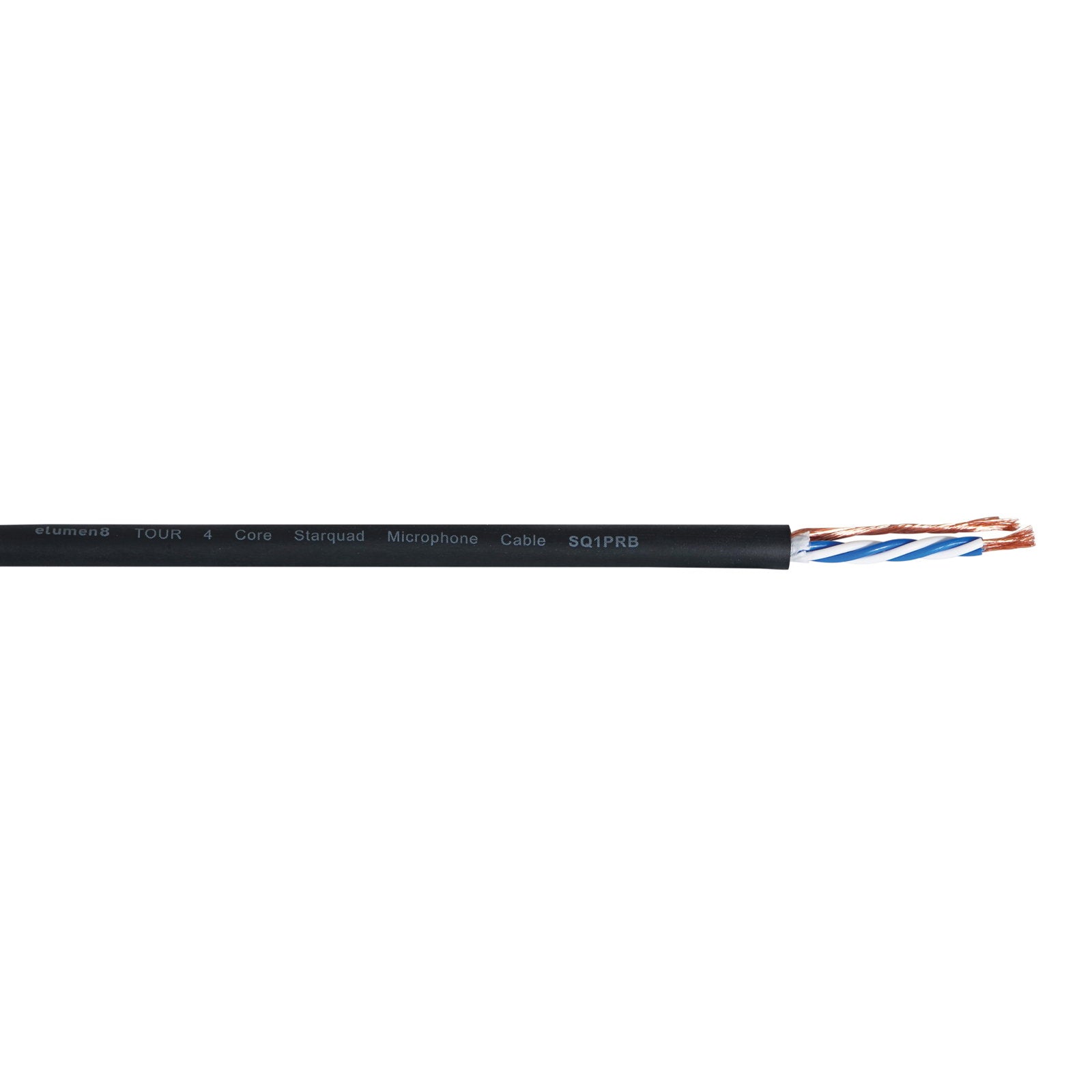 Elumen8 TOUR Starquad 4 Core Microphone Cable SQ1PRB 100m Drum Black - Back Panel and Connections
