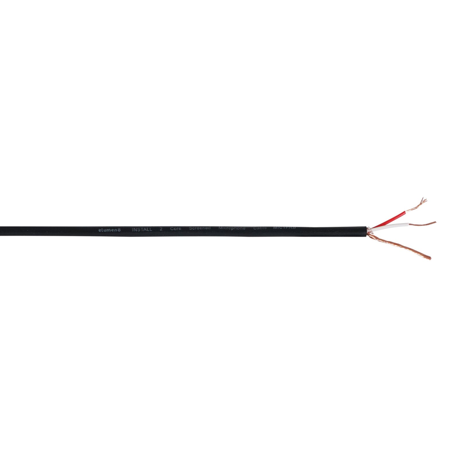 Elumen8 INSTALL Screened 2 Core Microphone Cable MIC1PRB 100m Drum Black - Main View