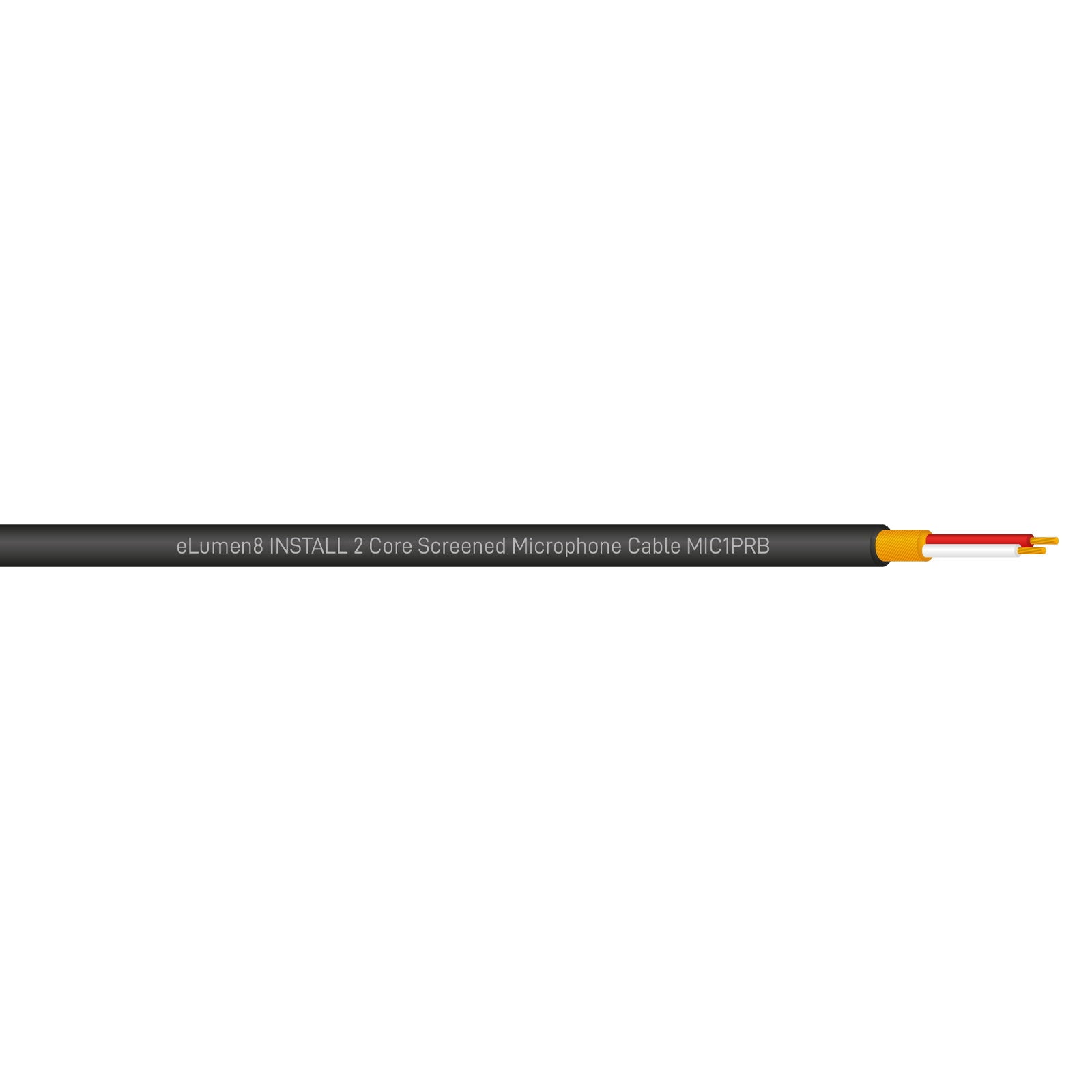 Elumen8 INSTALL Screened 2 Core Microphone Cable MIC1PRB 100m Drum Black - Back Panel and Connections
