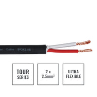 Elumen8 TOUR 2 Core 2 x 2.5mm2 Speaker Cable SP2X2.5B 100m Drum Black - Alternate View 1