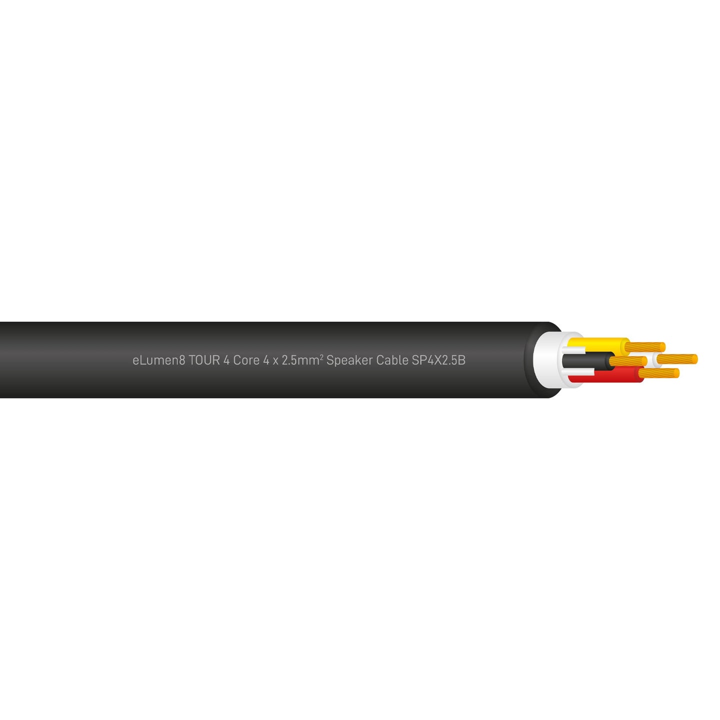 Elumen8 TOUR 4 Core 4 x 2.5mm2 Speaker Cable SP4X2.5B 100m Drum Black - Alternate View 1