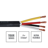 Elumen8 TOUR 4 Core 4 x 2.5mm2 Speaker Cable SP4X2.5B 300m Drum Black - Main View