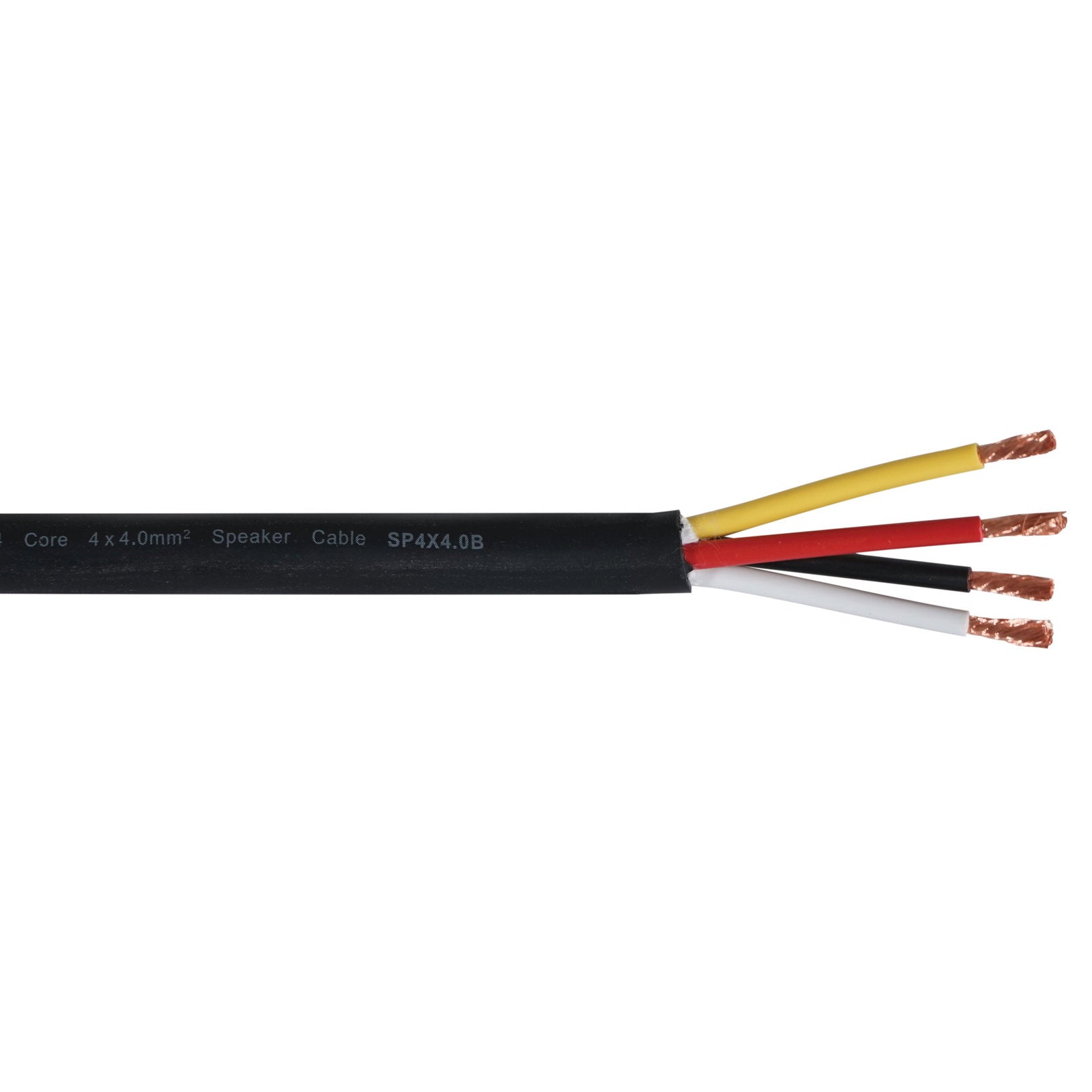 Elumen8 TOUR 4 Core 4 x 4.0mm2 Speaker Cable SP4X4.0B Cut Length Black - Back Panel and Connections