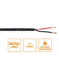 Elumen8 INSTALL LSZH 2 Core 2 x 1.5mm2 Speaker Cable SP2X1.5B 500m Drum Black - Back Panel and Connections