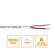 Elumen8 INSTALL LSZH 2 Core 2 x 1.5mm2 Speaker Cable SP2X1.5W 100m Drum White - Main View