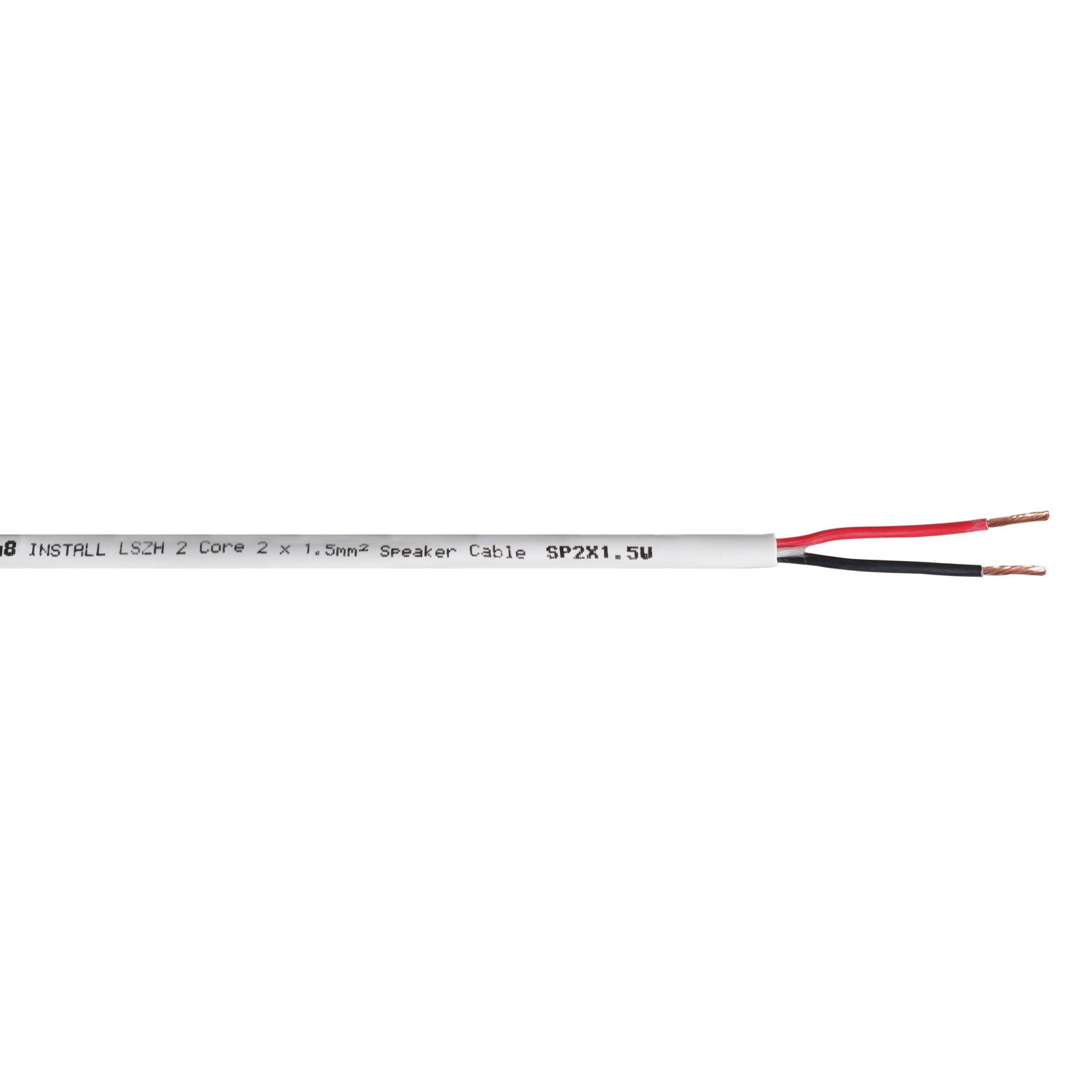 Elumen8 INSTALL LSZH 2 Core 2 x 1.5mm2 Speaker Cable SP2X1.5W 100m Drum White - Back Panel and Connections