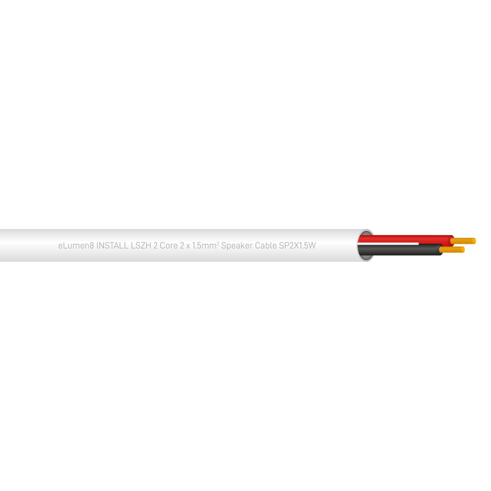 Elumen8 INSTALL LSZH 2 Core 2 x 1.5mm2 Speaker Cable SP2X1.5W 100m Drum White - Alternate View 1